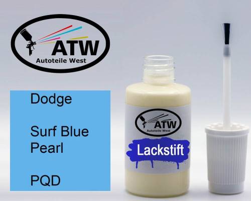 Dodge, Surf Blue Pearl, PQD: 20ml Lackstift, von ATW Autoteile West.